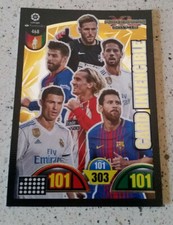 INVINCIBLE CARD N 468 ADRENALYN XL LEAGUE SANTANDER 2017 2018 MESSI RONALDO ENVELOPES