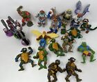 1980-1990s Teenage Mutant Ninja Turtles Toy Mirage LOT 16 Figures + Weapons VGT