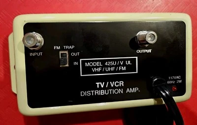 Brand New USTED VIDEO SYSTEM Model 425U TV/VCR Distribution Amp w/ Instructions  - Image 1 of 3