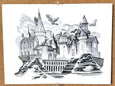 Harry Potter Hogwarts Original Artwork Fan Art Illustration - 9x12" Ink Drawing