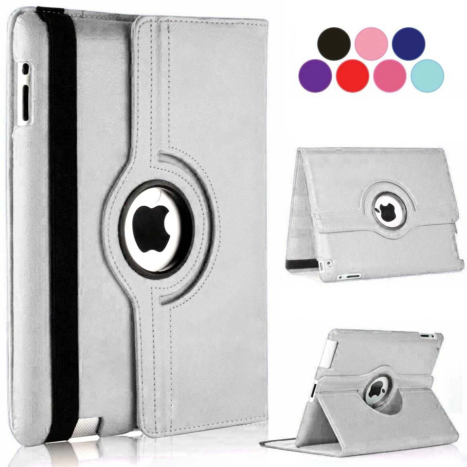 iPad Case Rotating Cover For Mini 4 5 Pro 9.7 10.2 10.9 11 12.9 Air 13 M2 M3 M4 - Image 1 of 4