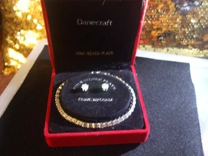 DANECRAFT FINE SILVER PLATE CUBIC ZIRCONIA - Picture 1 of 3