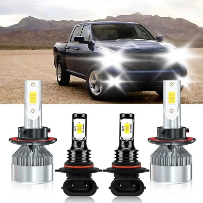 LED Headlight High Low+Fog Light Bulbs 6000K kit For Dodge Ram 5500 2008-2010 - Image 1 of 4