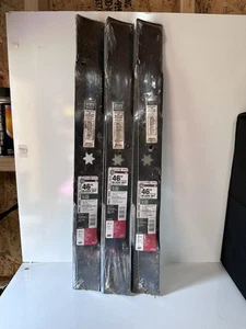 Yard-Man 46" Blade (2 Blade Set) Star Center Hole 942-04290 and 742-04290 NEW X3 - Picture 1 of 2