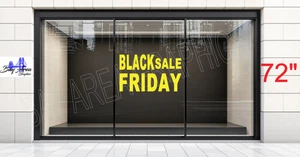 Black Friday Sale Sign Vinyl Decal Storefront Window Graphic Oracal 651 - Picture 1 of 19