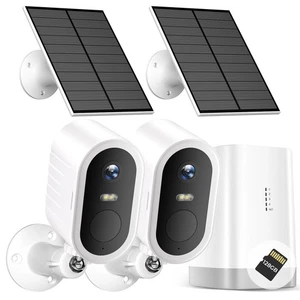 Kameras Wireless Outdoor, 5G/2.4G WiFi Home System mit 2-Cams Kit Solar Kamera... - Bild 1 von 9