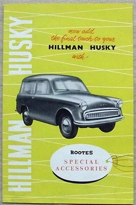 HILLMAN HUSKY Car ROOTES ACCESSORIES Sales Leaflet Brochure c1958 #WOP/6600565R - Image 1 of 3