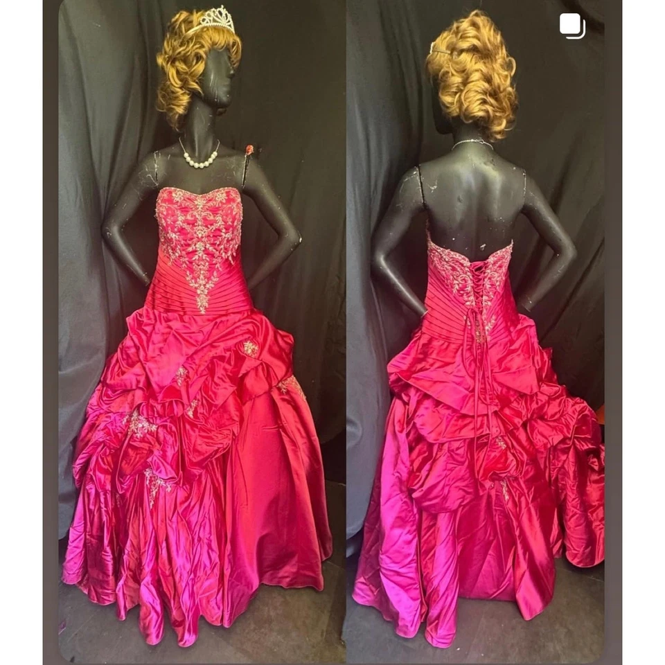 Mario Bros Pink Princess Costume - Handmade One-of-a-Kind - Womans Large - Photo 1/4