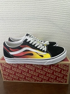 Vans Off the Wall Old Skool Herren Größe 10 Flame schwarz weiß Skateboardschuhe - Bild 1 von 8