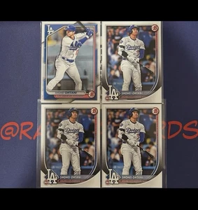 MLB Baseball Los Angeles Dodgers 24-25 Bowman Shohei Ohtani 4 Card Lot MINT - Picture 1 of 1