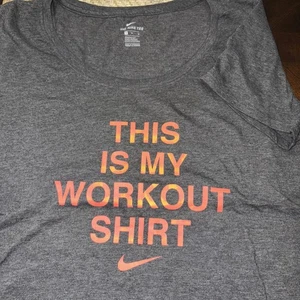 Nike Athletic Cut Shirt Size M Teal THIS IS MY WORKOUT SHIRT Top Women's - Picture 1 of 6
