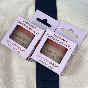 New Box Trader Joe's Cinnamon Roll Flavored Lip Mask 0.7oz/20g X 2 Bottles - Picture 1 of 3