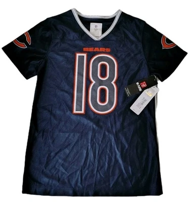 NUEVA CAMISETA NFL Chicago Bears #18 Caleb Williams - Acentos brillantes - Niñas Talla XL Foto 1 de 4