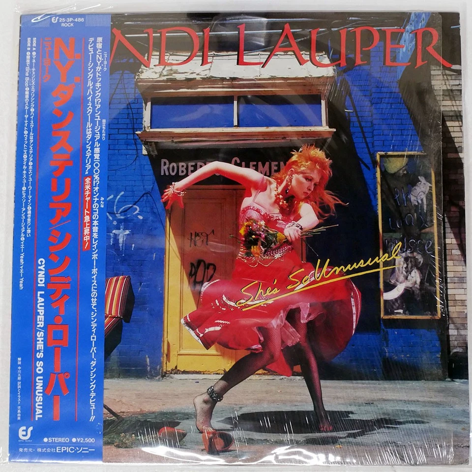 CYNDI LAUPER SHE'S SO UNUSUAL PORTRAIT 253P486 Japan SHRINK OBI VINYL LP Foto 1 de 1