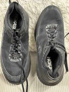 Hoka One One Bondi 6 Schuhe Herren Größe 12,5 Schwarz Laufen Max Polsterung Turnschuhe - Bild 1 von 10