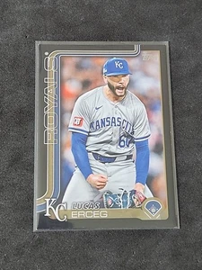 2025 Topps Series 2 Lucas Erceg #377 Sp Black Parallel /74 Royals - Picture 1 of 3