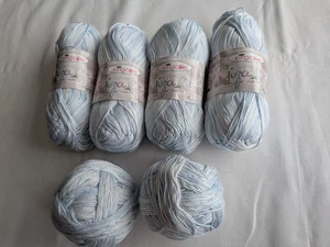 King Cole Giza Blue Lagoon 4ply Knitting Yarn - 6 x 50g balls -100% Cotton - Picture 1 of 7