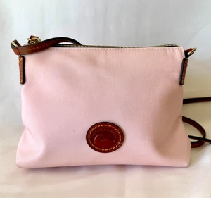 Dooney & Bourke Pink Nylon Canvas Crossbody Pouchette Shoulder Bag - Picture 1 of 4