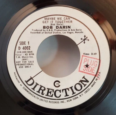Bobby Darin MAYBE WE CAN GET IT TOGETHER (PROMO ROCK 45) #4002 PLAYS VG++ Foto 1 de 4