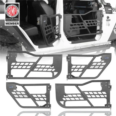 Puertas tubulares traseras delanteras Rock Crawler 4 piezas para Jeep Wrangler JK 2007-2018 4 puertas Foto 1 de 4
