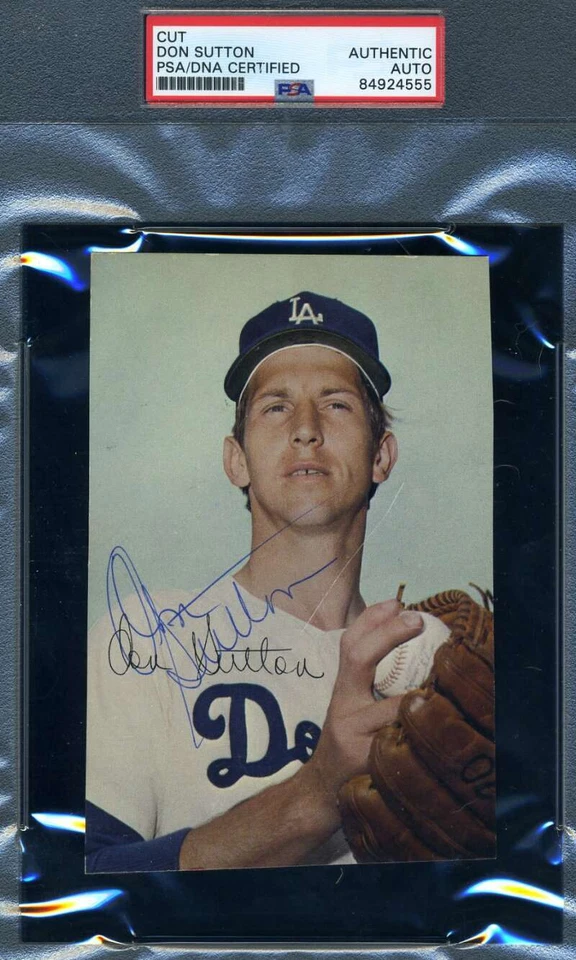 Don Sutton PSA/DNA Signed  Photo Cut Autograph - Image 1 of 1
