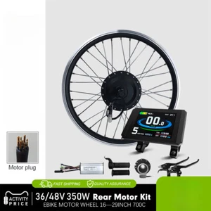 Electric Bicycle Conversion Kit 36V 48V 350W Brushless Gear Rear Hub Motor Wheel - Picture 1 of 34