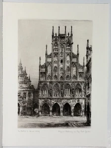 Paul Geissler / Nachlass signiert/ Rathaus in Münster - Bild 1 von 2