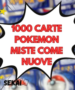 LOT 1000 GEMISCHTE POKEMON KARTEN + V EX VMAX GX HOLO REVERSE ITALIENISCH GESCHENKIDEE - Bild 1 von 8