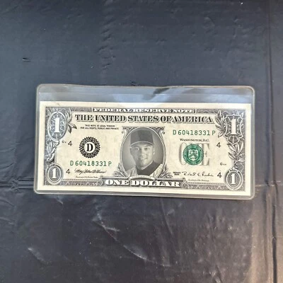 Billete de un dólar Derek Jeter New York Yankees moneda de Estados Unidos MLB coleccionable Foto 1 de 2