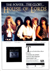 HOUSE OF LORDS—SELF-TITLED DEBUT ALBUM—VINTAGE 1988 MAGAZINE PRINT AD - Picture 1 of 1