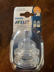Philips Avent Anti-Colic Fast Flow Nippel 6 Monate + 2 Packungen.   (4) 2 Packungen - Bild 1 von 3