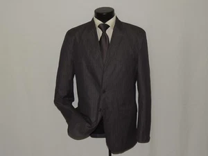 Stunning Calvin Klein Gray stripe 100% cotton men's casual jacket coat Medium - Picture 1 of 10
