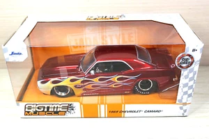 Jada Big Time Muscle - Chevrolet Camaro 1969 con fiamme 1:24 nuova con scatola - Foto 1 di 7