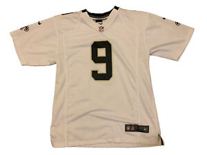 New Orleans Saints Drew Brees Jersey #9 NFL Nike Authentic Size L (12-14) White