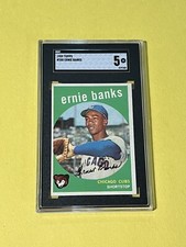1959 Topps #350 Ernie Banks SGC 5 Graded Vintage Baseball Card *CgC605*