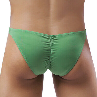 Mens Low-Rise Nylon Cool Ice Silk Briefs Sexy Bikini Pouch Panties Underwear Hot • 7.03€