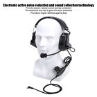 7.1mm Plug Military Headset Noise Cancelling Sound Amplification Headphone W ECM