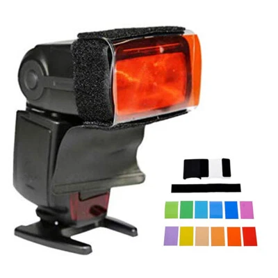 12 Color Strobist Flash Speedlite Color Card Diffuser Speed Light Gel Up Filter - Image 1 of 4