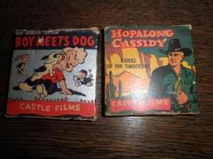 Castle Films 8mm Hopalong Cassidy: Riders of the Timberline #581 & Boy Meets Dog - Picture 1 of 2