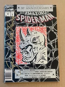 Sam de la Rosa BOCETO ORIGINAL DE RINOCERONTE FIRMADO ASM #365 Holograma Quiosco Marvel - Imagen 1 de 1
