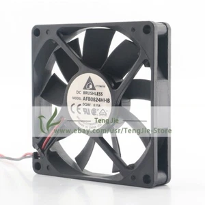 Delta AFB0824HHB DC24V 0.15A 2.4W 8015 80x80x15 2Wire Axial Original Cooling Fan - Picture 1 of 4