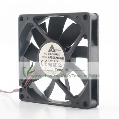 Delta AFB0824HHB DC24V 0.15A 2.4W 8015 80x80x15 2Wire Axial Original Cooling Fan - Image 1 of 4