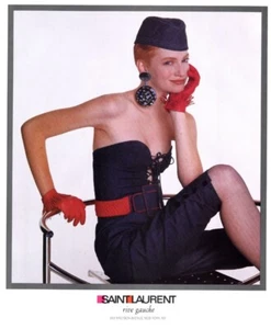 1987 YSL moda Yves Saint Laurent anuncio de revista de 1 página - Imagen 1 de 1