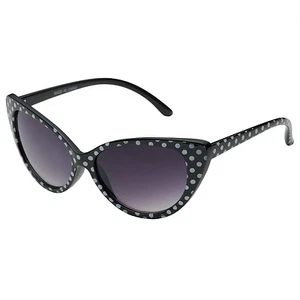 Womens Polka Dot Cat Eye Sunglasses 50's Cute Vintage Sunnies Retro Fashion Sexy - Picture 1 of 4