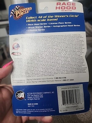 WINNERS CIRCLE RACE HOOD SERIES (Coca-Cola Bear) - Tony Stewart #20 - Escala 1:64 Foto 1 de 2