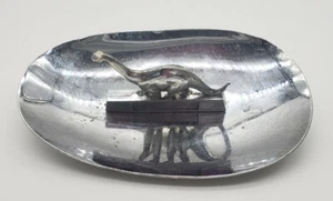 Vintage Sinclair Chrome Dinosaur Trinket Dish Vintage Gas Memorabilia - Picture 1 of 7