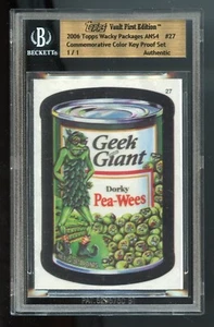 2006 Topps Wacky Packages ANS4 #27 Geek Giant Color Key Proof 1/1 BGS Authentic - Picture 1 of 2