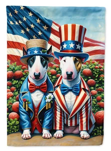 All American Patriotic USA Bull Terrier Flag Garden Size DAC4204GF - Picture 1 of 3