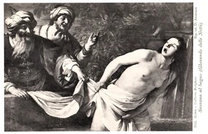 Vintage Postkarte - Susanna im Bad von Gherardo delle Notti - unbenutzt - Bild 1 von 2