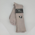 Christian Dior Mon Ami Coton Naturel Natural Cotton Mens Socks Tan Usa Made Vtg